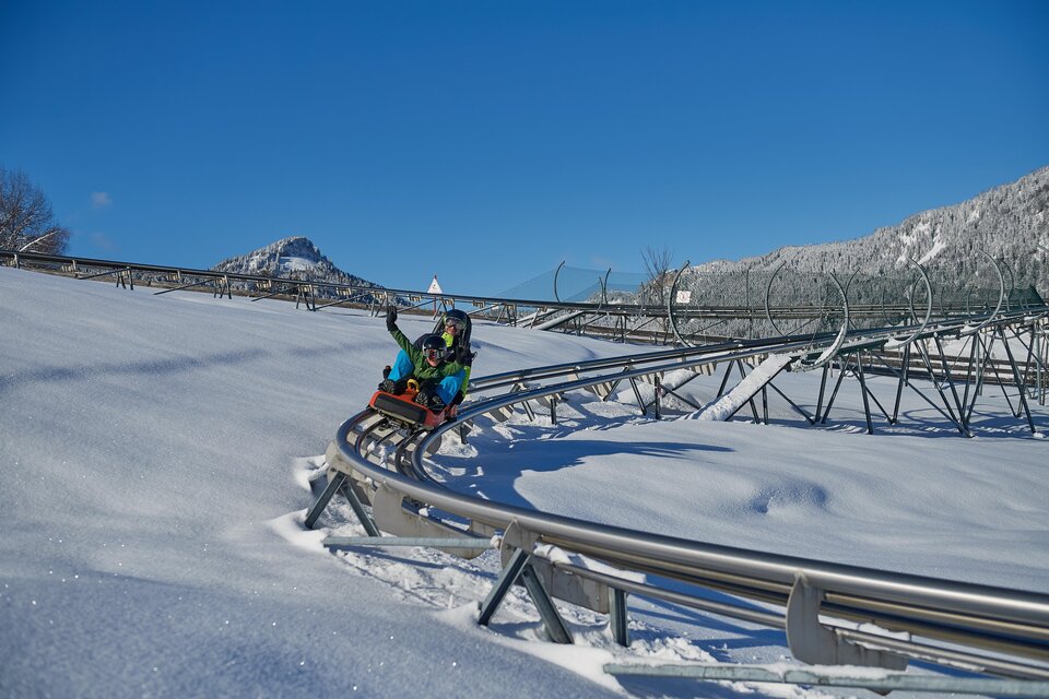 Rodelpartie auf Schienen | © OBERSTDORF · KLEINWALSERTAL BERGBAHNEN